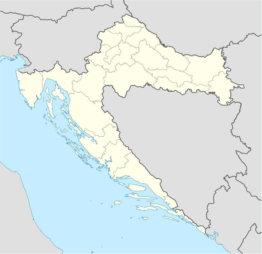 kroatië locatie op kaart