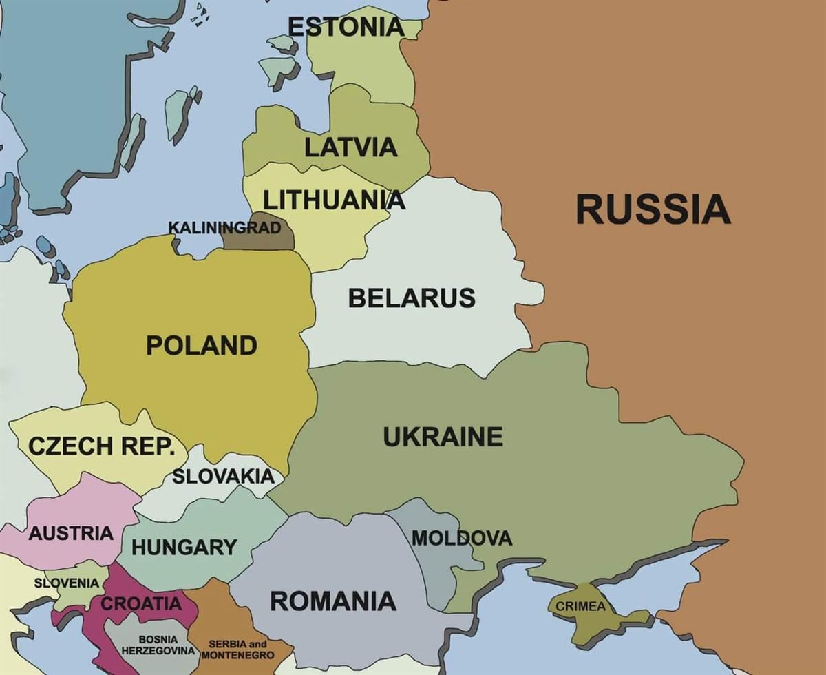 kaart van kroatië en de buurlanden