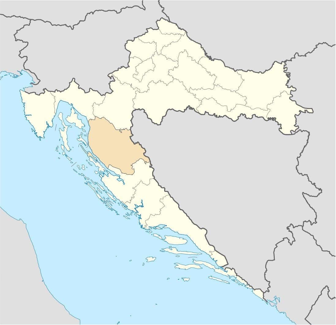 senj in kroatië kaart