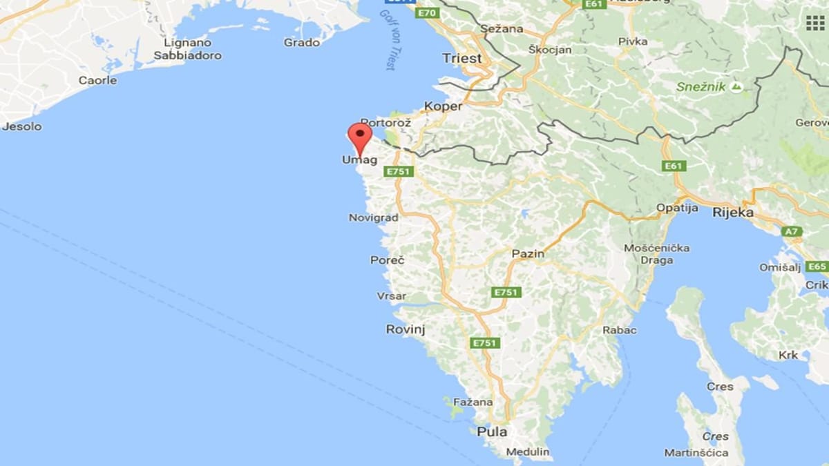 kaart van umag kroatië