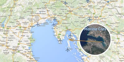 Cres, kroatië kaart