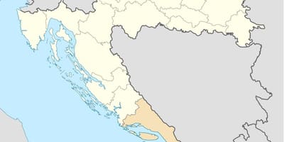 Kaart van kroatië-dalmatië 