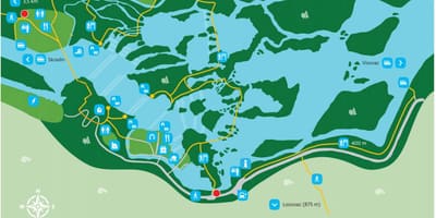 Krka het nationaal park van kroatië kaart
