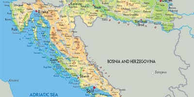 Kroatië op de kaart