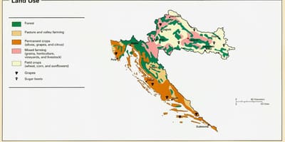 Kaart van kroatië klimaat