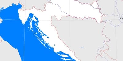 Schematische kaart van kroatië