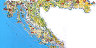 Kroatië attracties kaart