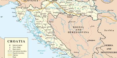 Kaart van kroatië