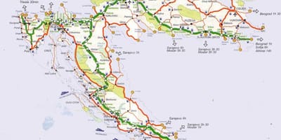 Kaart van kroatië road trip