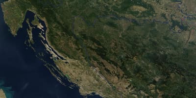 Kaart van kroatië satelliet