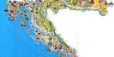 Kroatië plaatsen om te bezoeken kaart
