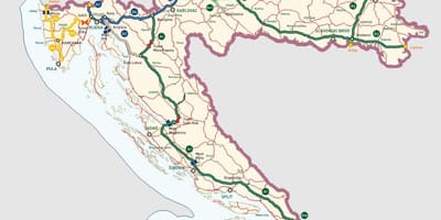 Kroatische snelwegen kaart