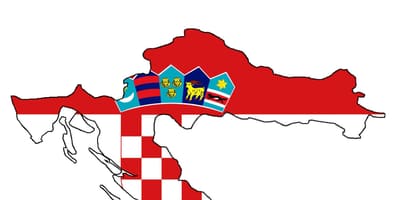 Kroatië vlag van de kaart