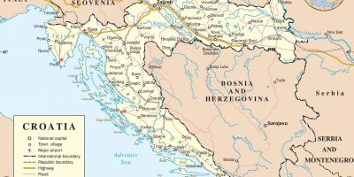 Kaart van kroatië