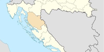 Senj in kroatië kaart