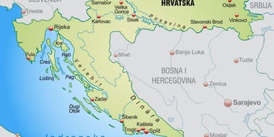 Het noorden van kroatië kaart