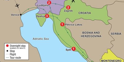 Kaart opatija, kroatië