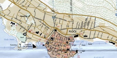 Kaart van rijeka kroatië