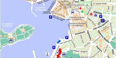 Kaart van rovinj kroatië