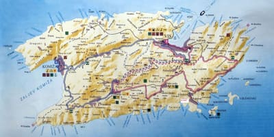 Kaart vis-kroatië