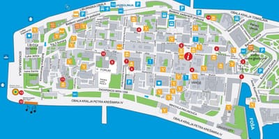 Kaart van zadar kroatië